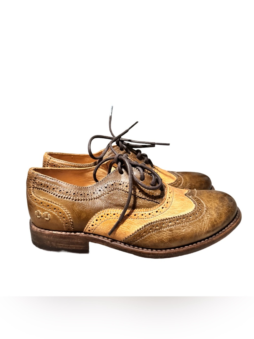 Bed Stu Lita Oxford Women's 7.5 Wingtip Cobbler Distressed Leather Brogue Shoes - Picture 2 of 7